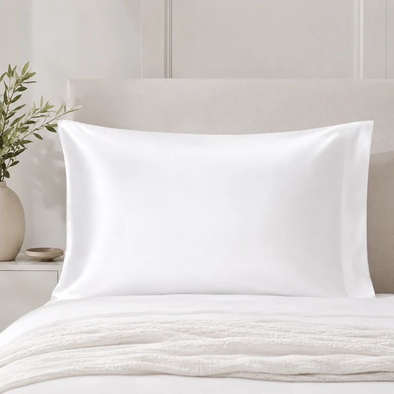 Pack de Funda de Almohadas Seda Blanco