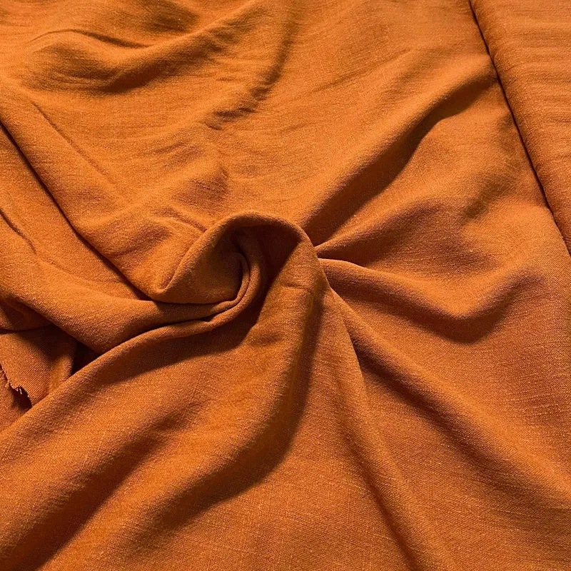Tejido de Viscosa y Lino 230g/m² 1,35m ancho | Terracota