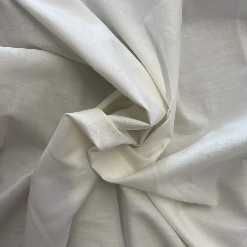 Tejido de Algodón para Sábanas Percal 200 Hilos | 3m Crema