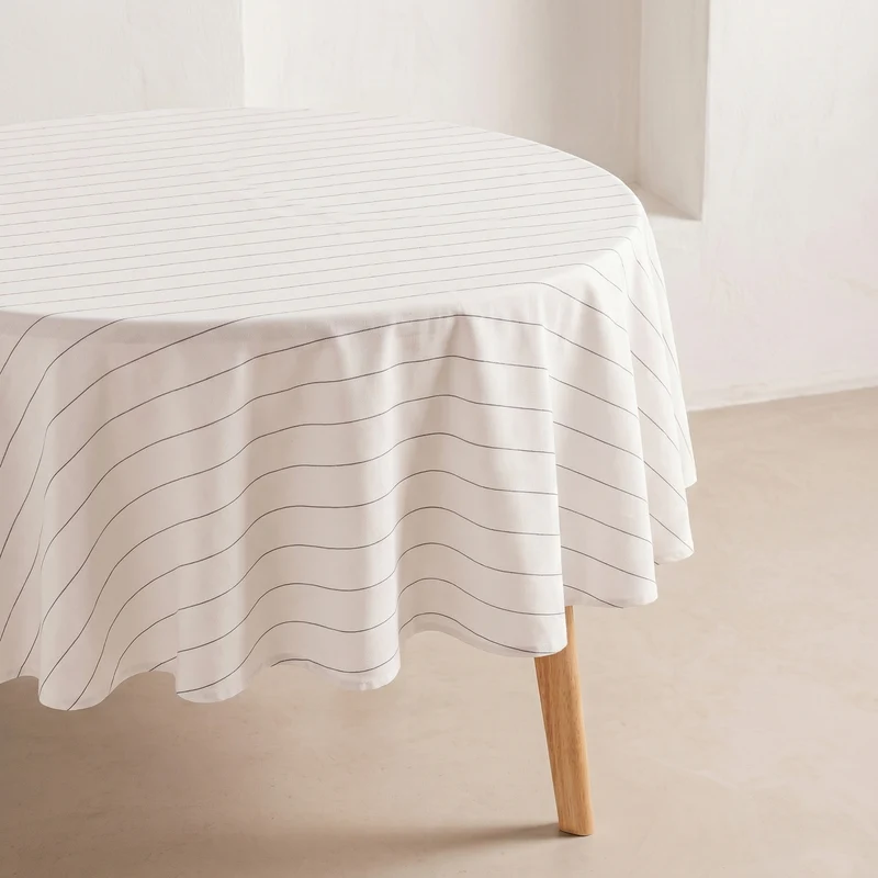 MANTEL REDONDO LÍNEAS RELIEVE