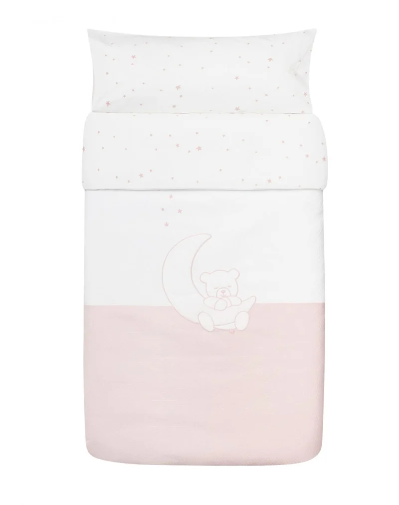 Saco nórdico cuna ajustable - TEDDY ROSA