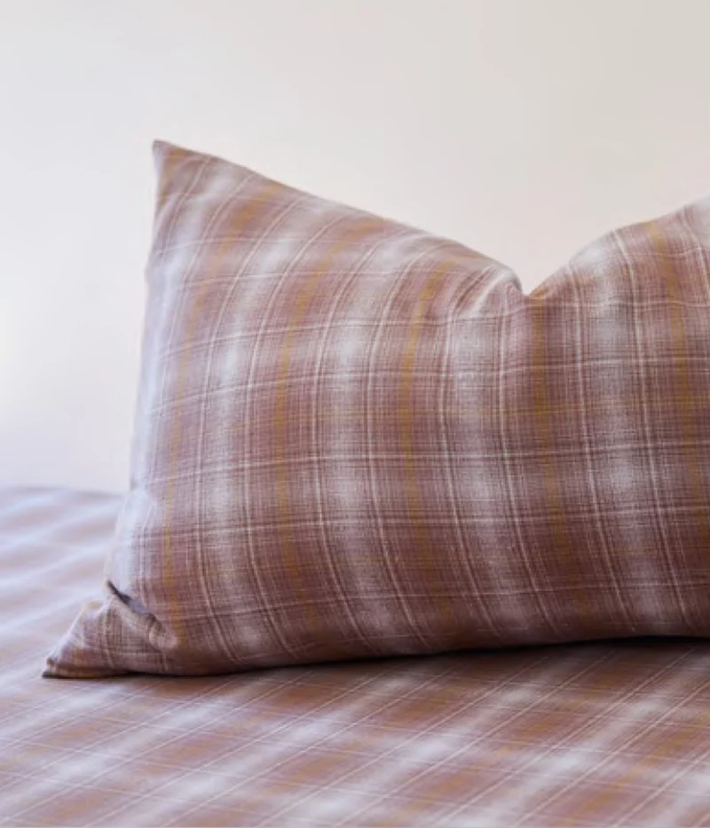 Funda almohada Franela Algodón malva