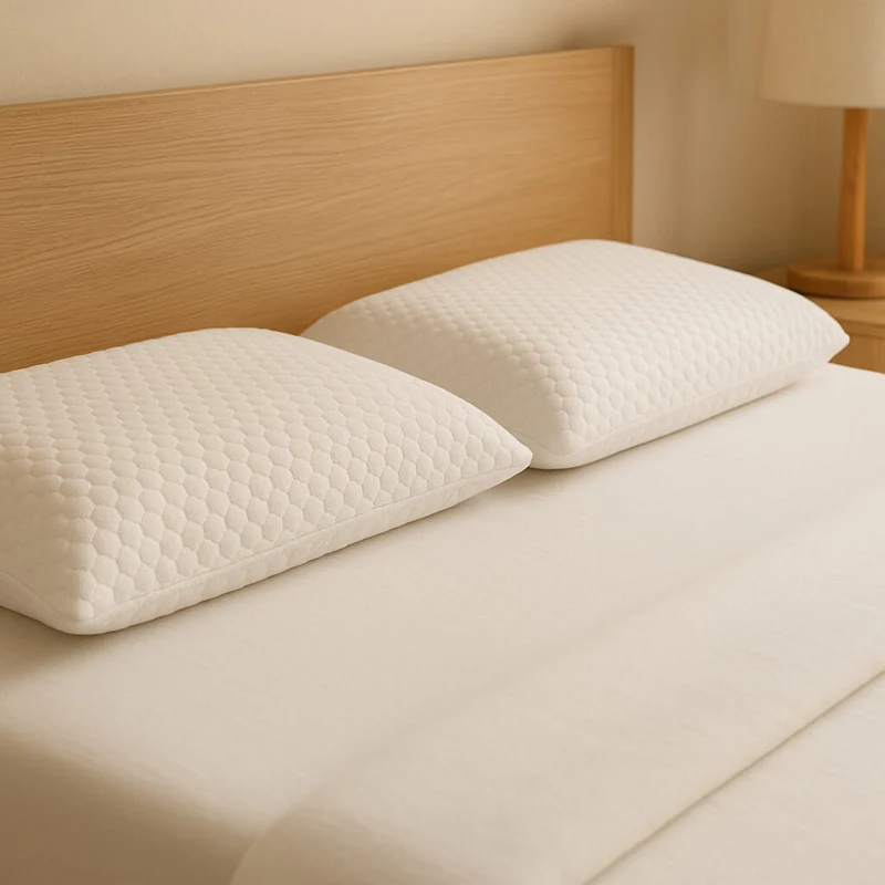 Almohada viscoelástica Firmeza media +18 cm, mayor volumen y complexión fuerte