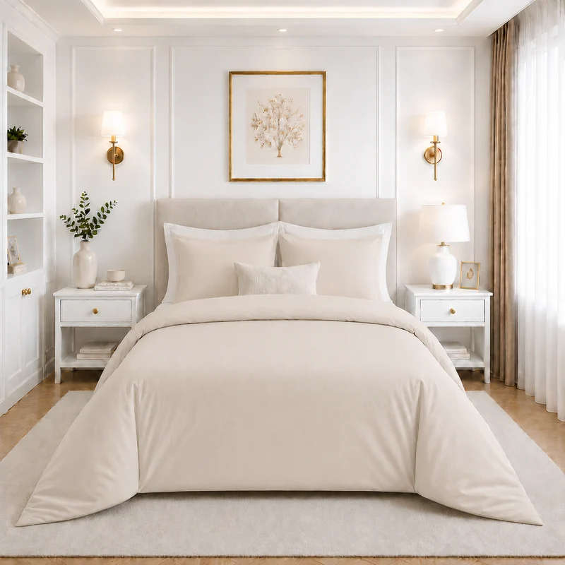 Juego de Cubreduvet 400 Marfil