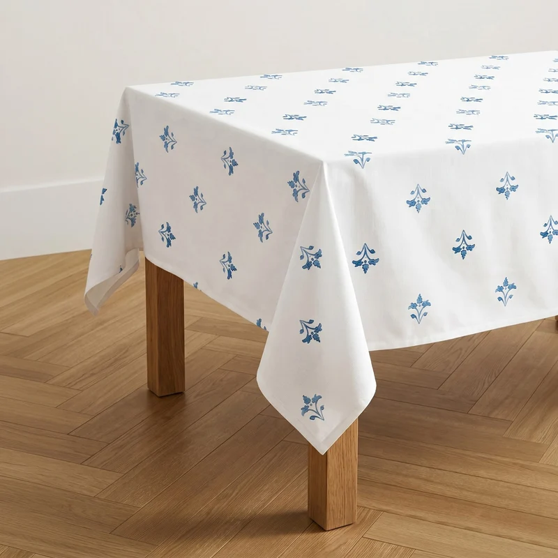 MANTEL ESTAMPADO FLORAL ANTIMANCHAS