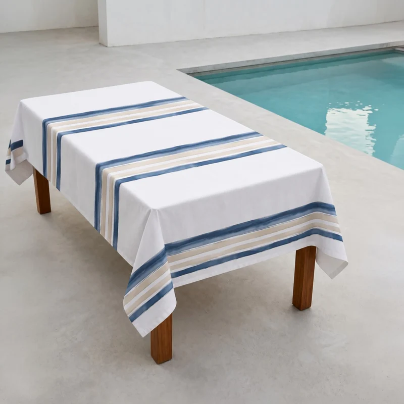 MANTEL ESTAMPADO RAYAS ANTIMANCHAS