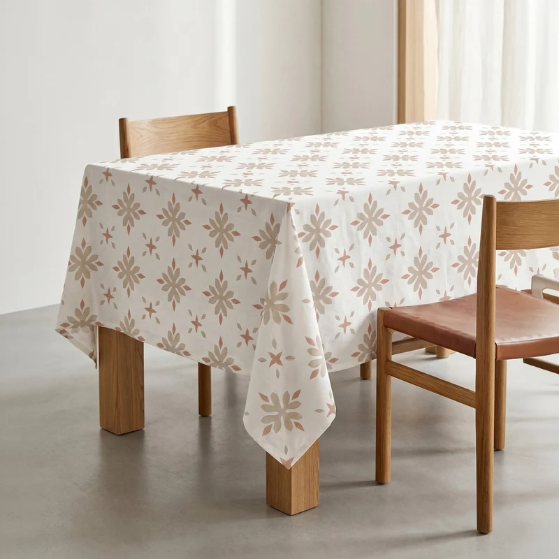 MANTEL ESTAMPADO FLORAL ANTIMANCHAS