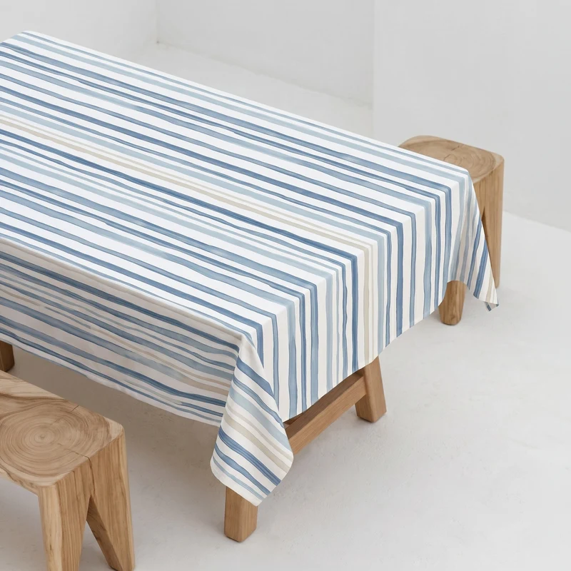 MANTEL ESTAMPADO RAYAS ANTIMANCHAS