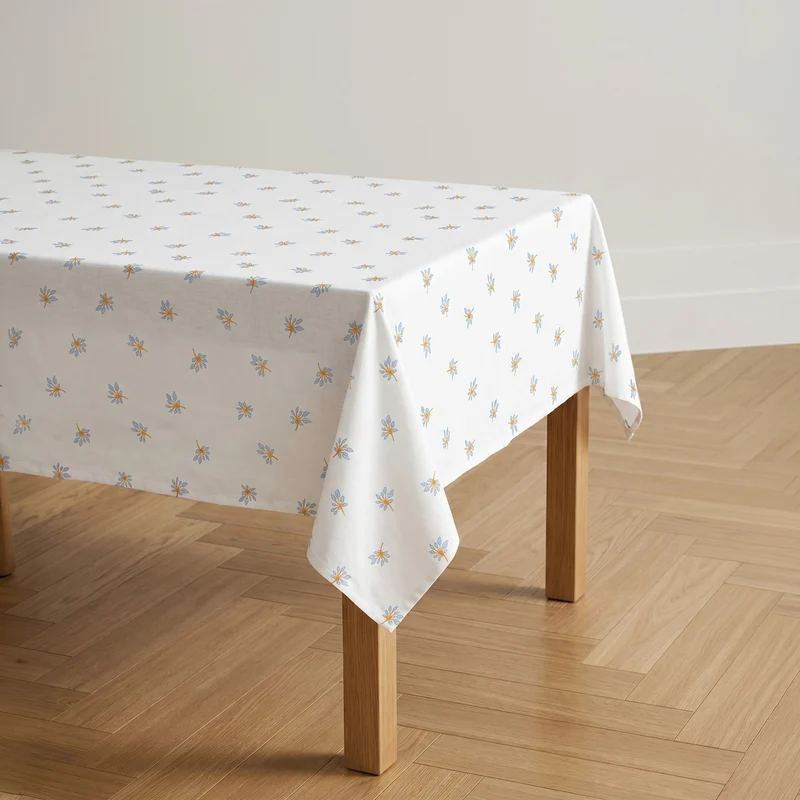 MANTEL ESTAMPADO FLORAL ANTIMANCHAS