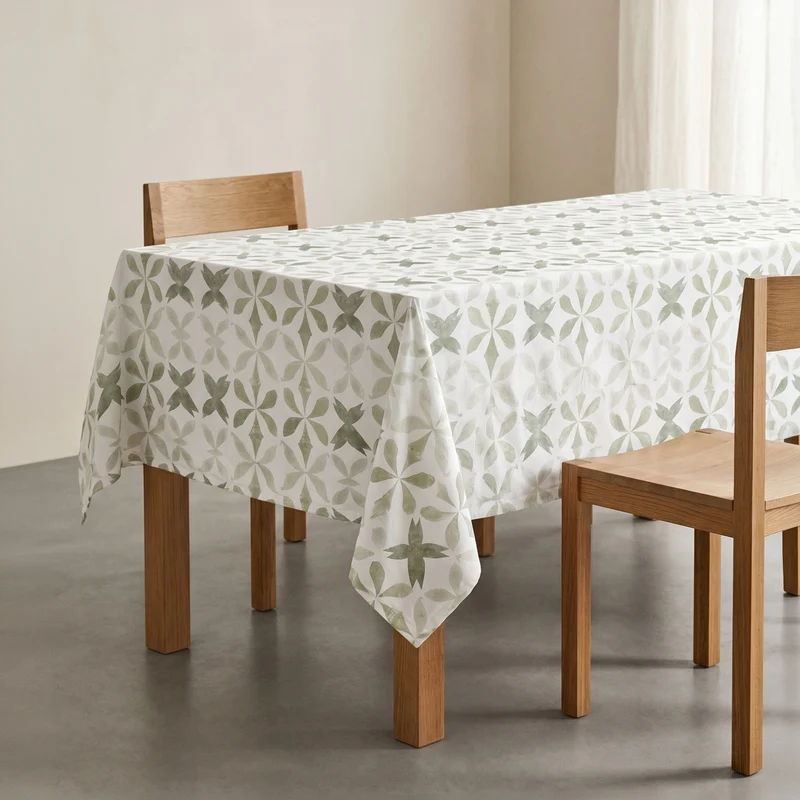 MANTEL ESTAMPADO FLORAL ANTIMANCHAS
