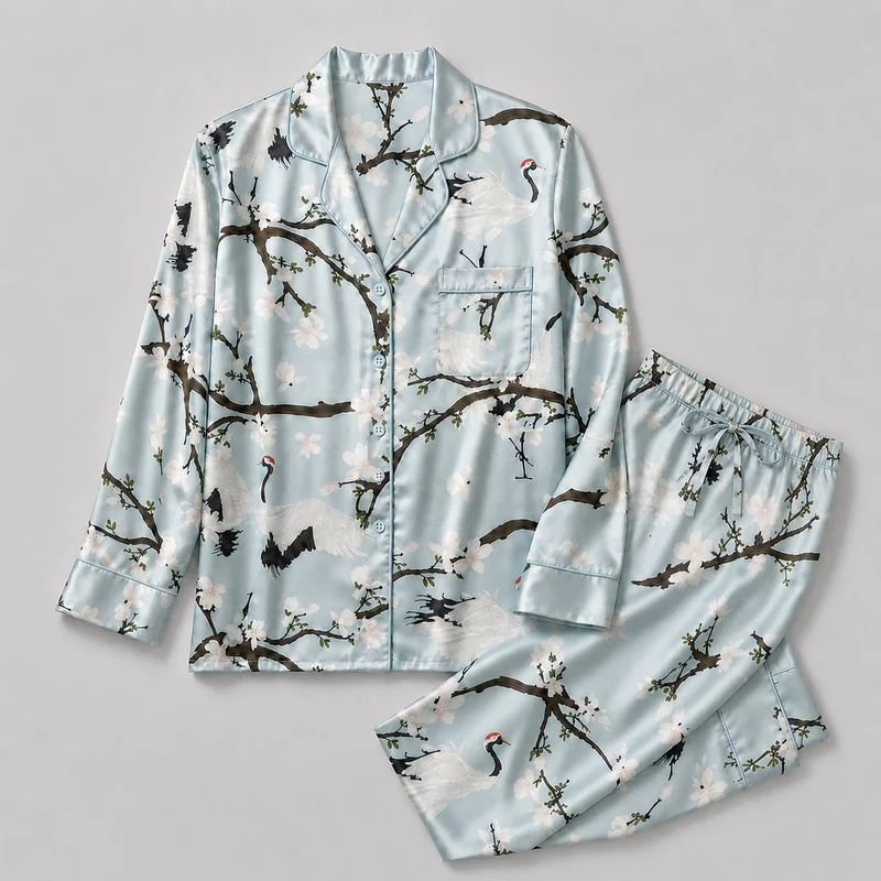 Pijama de Mujer de Seda Camelia