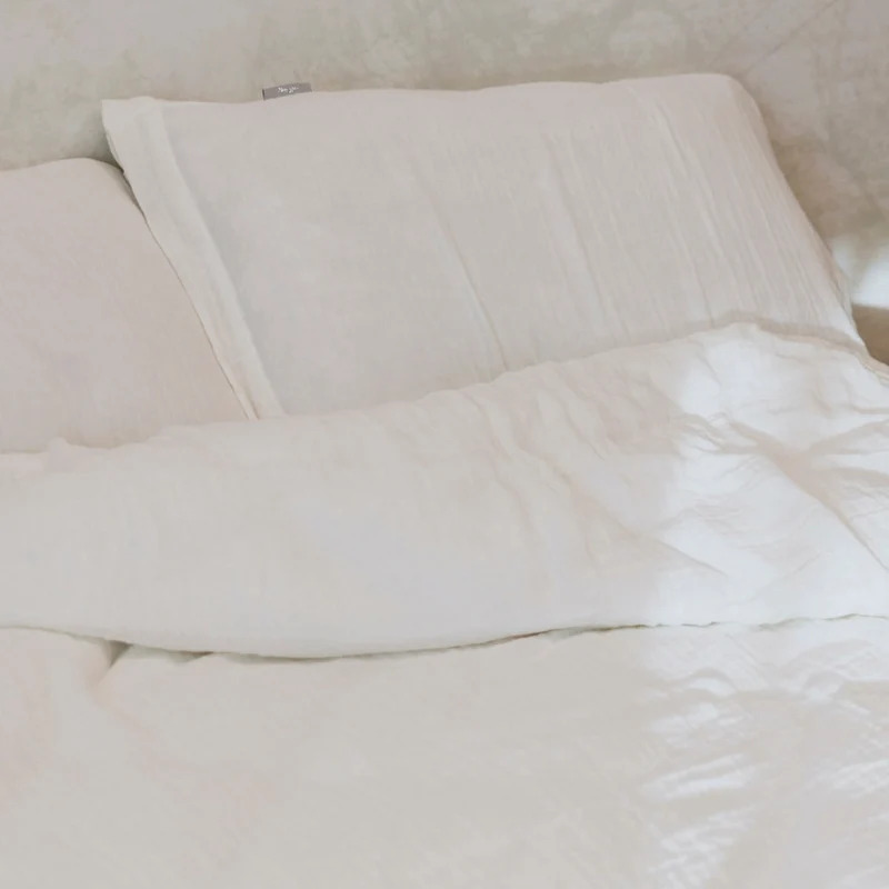 FUNDA DE ALMOHADA MUSELINA 100% ALGODÓN BLANCO