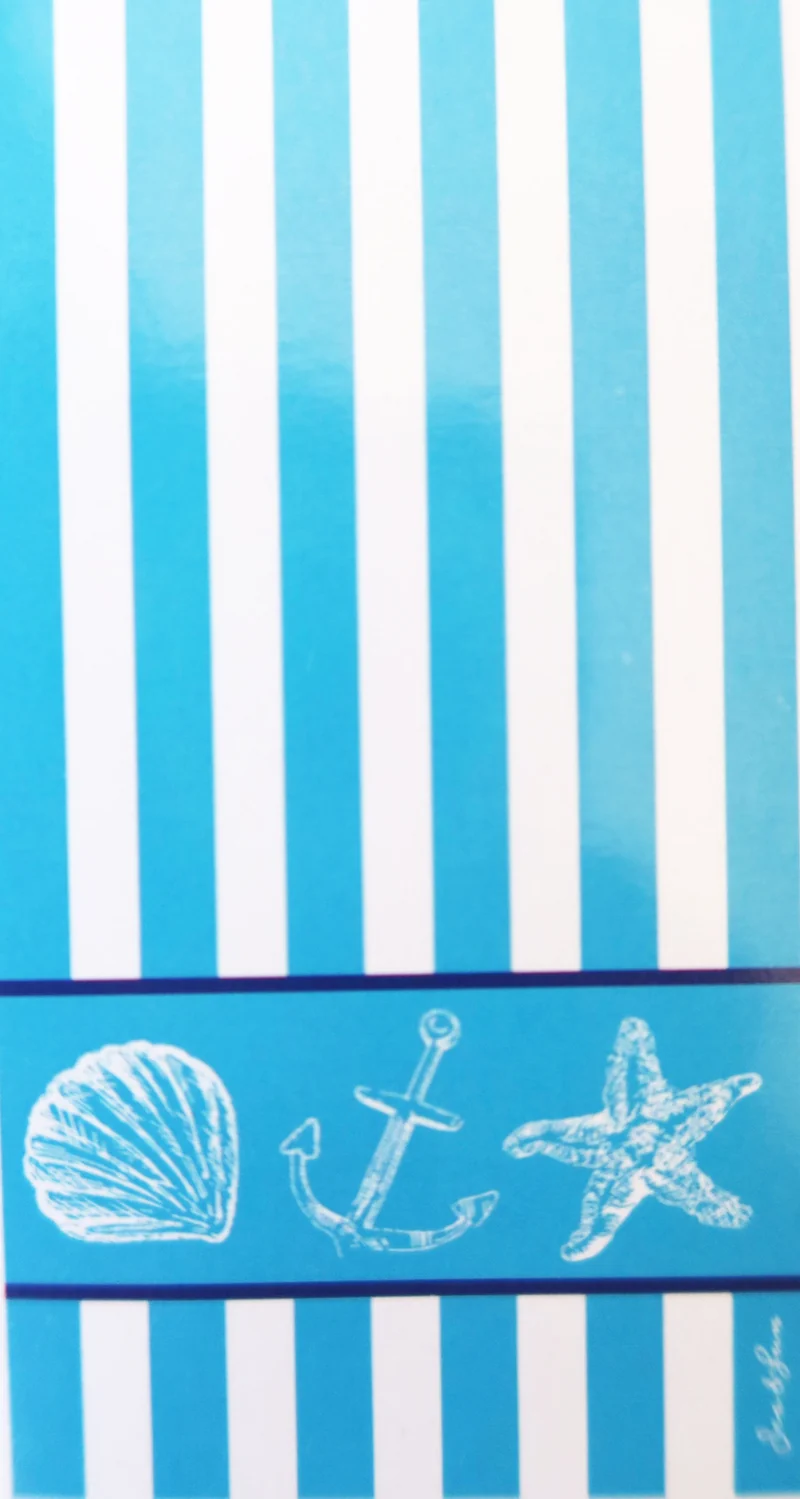 Toalla de Playa Anclas Celeste Microfibra 75x145cm