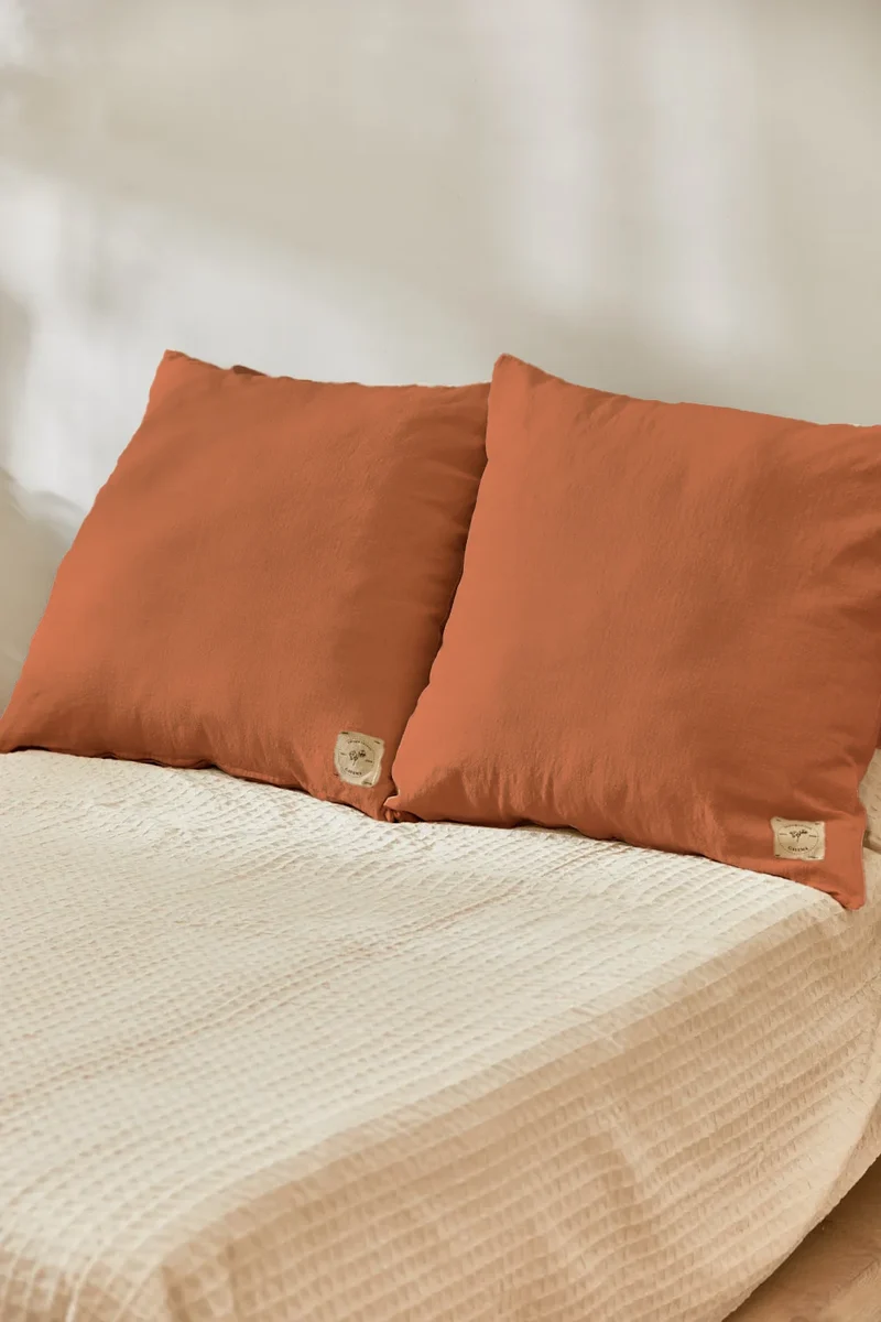 Funda de cojín grande de 80 cm tierra Gavema