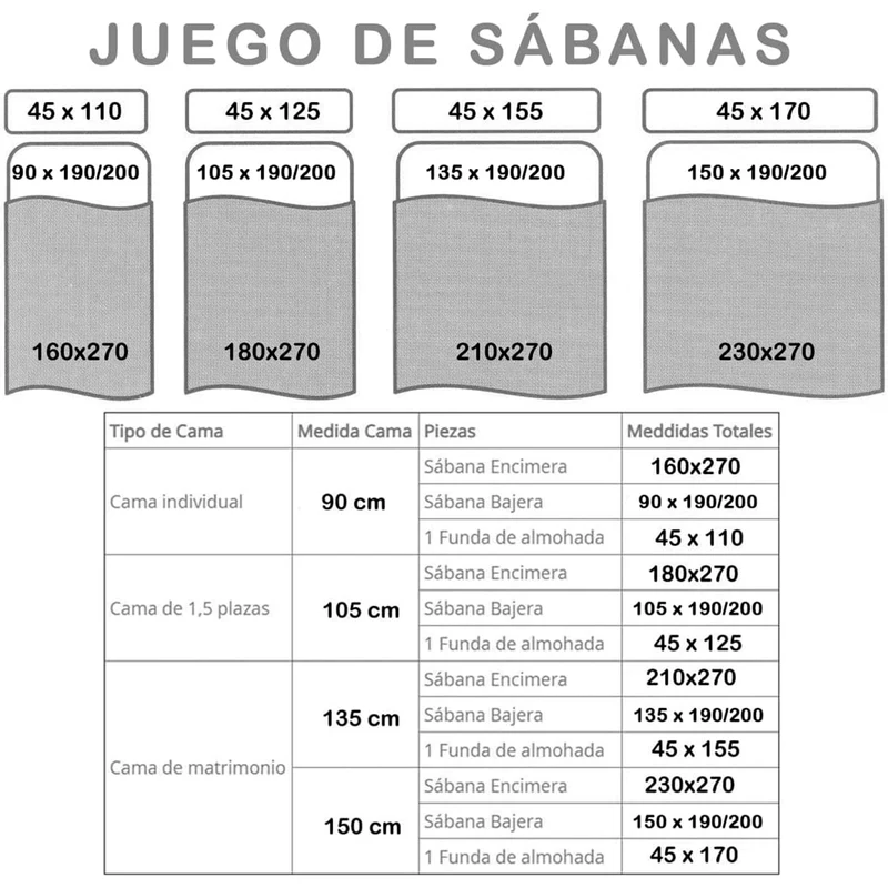 Juego Sábanas Estampadas de Verano y Entretiempo 100% Poliéster- Hojas Malva