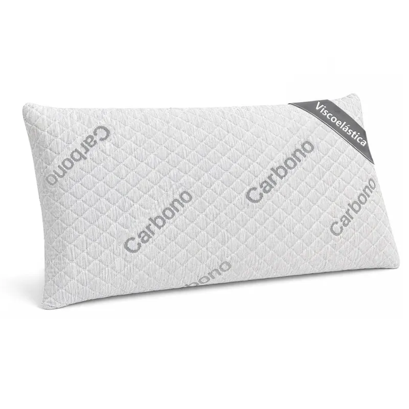 Almohada Viscoelástica de Carbono Perforado, Indeformable y Ergonómica- 150 cm