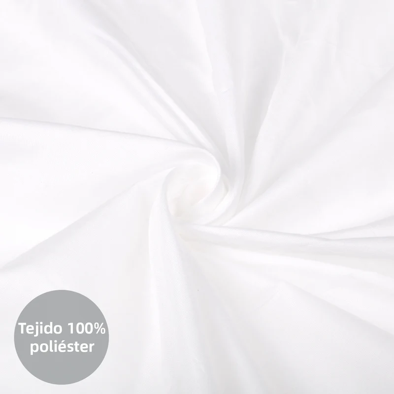 Juego Sábanas Estampadas de Verano y Entretiempo 100% Poliéster- Blanco