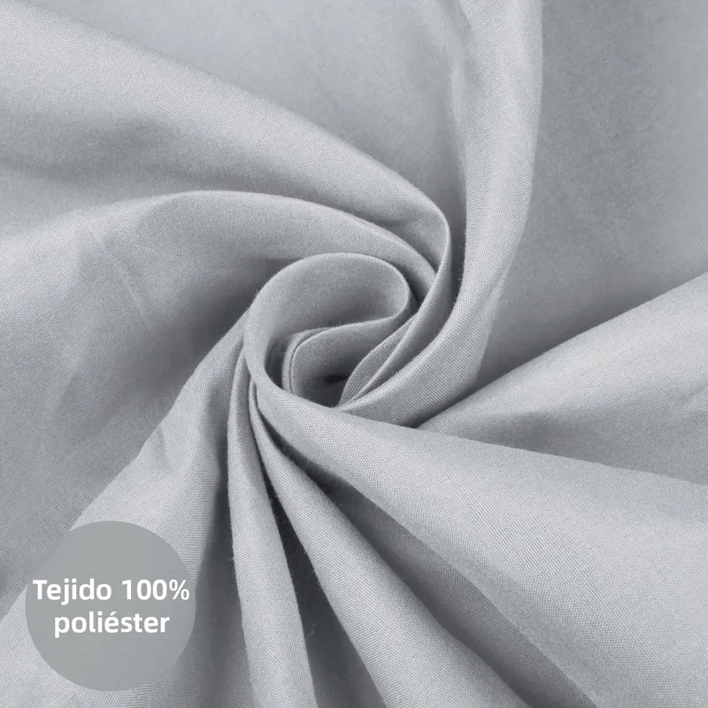 Juego Sábanas Estampadas de Verano y Entretiempo 100% Poliéster- Gris