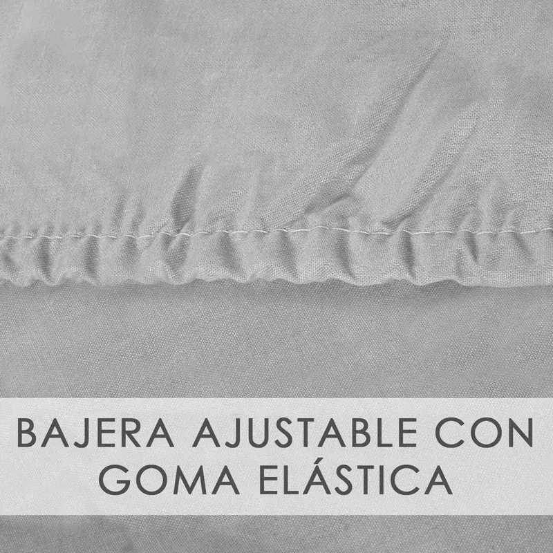 Juego Sábanas Estampadas de Verano y Entretiempo 100% Poliéster- Gris