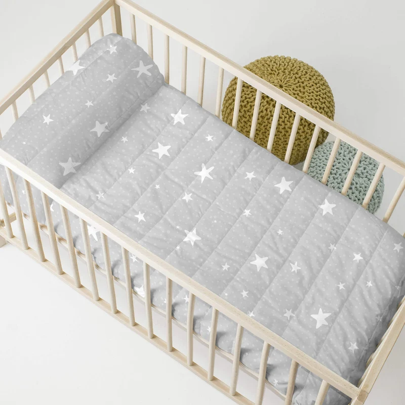Little star grey Colcha Cuna (100x130 cm)