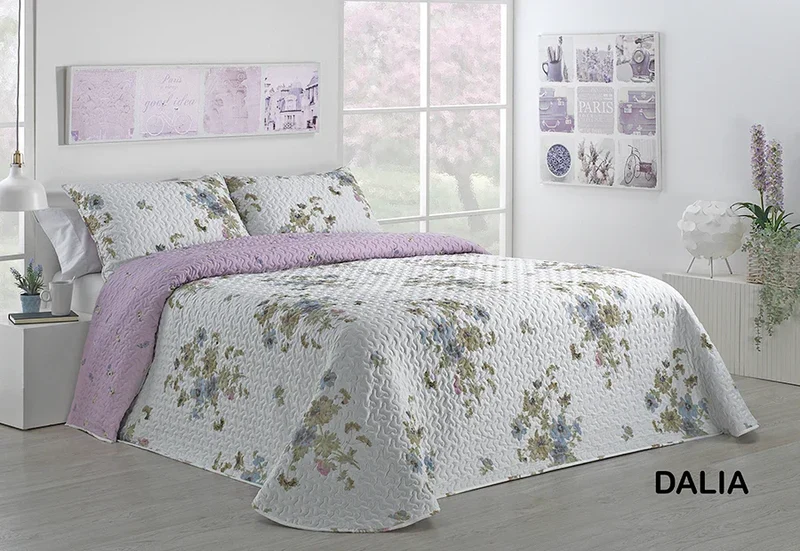 Colcha Bouti Reversible Floral