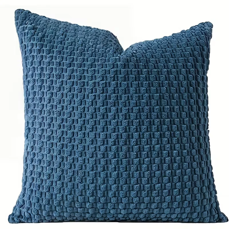 Funda de Cojín Azul 45x45 con Textura