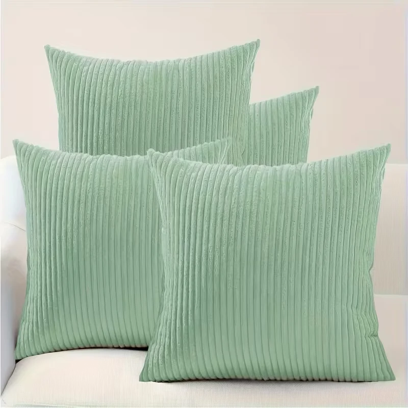 Funda de Cojín Verde 45x45 cm con Cremallera Invisible