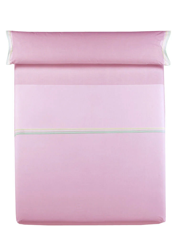Juego de Sábanas de Verano Rosa con apliques | Suaves y Frescas para cama de 90cm
