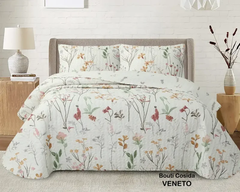 Colcha Bouti Estampada con Diseño Floral