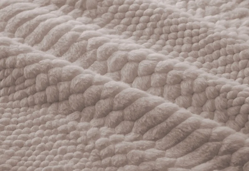 Conjunto de Invierno Sábanas Coralina de Flores y Edredón Sherpa Borreguito
