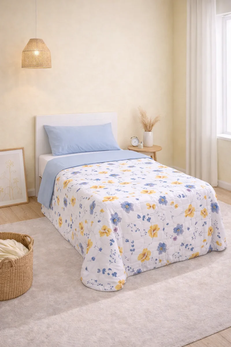 Funda Nórdica Flores Azul