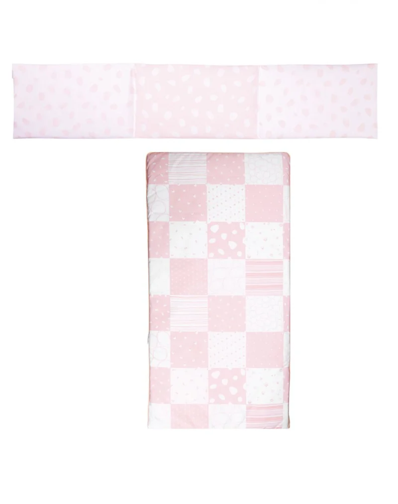 Colcha + protector cuna - PATCH ROSA