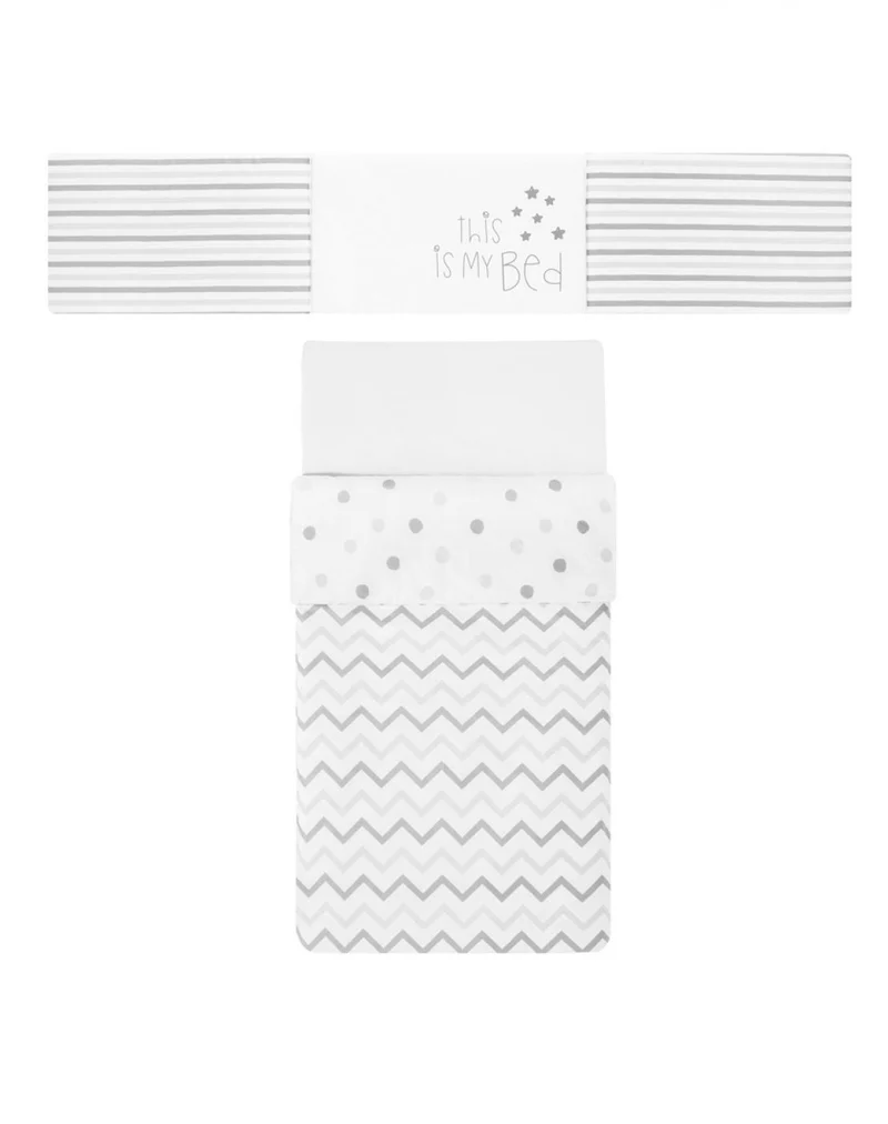 Colcha + protector cuna - NORDIC GRIS