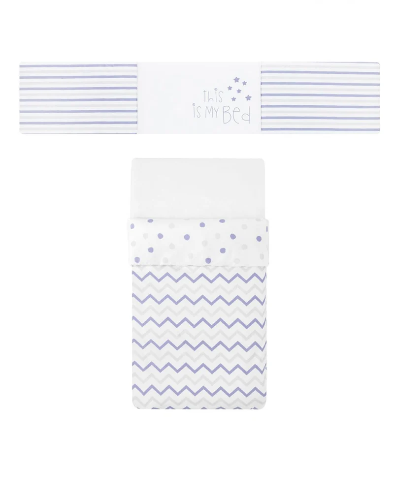 Colcha + protector cuna - NORDIC AZUL