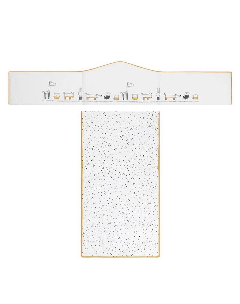 Colcha + protector cuna - SPOTS NEGRO