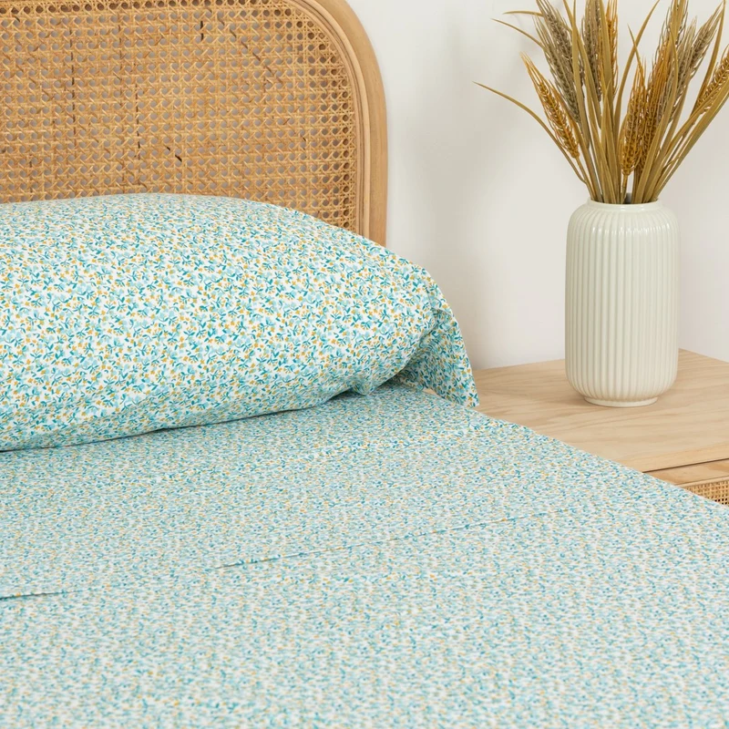 Jogo de lençóis algodão percal Uriva Tiffany Green Percale
