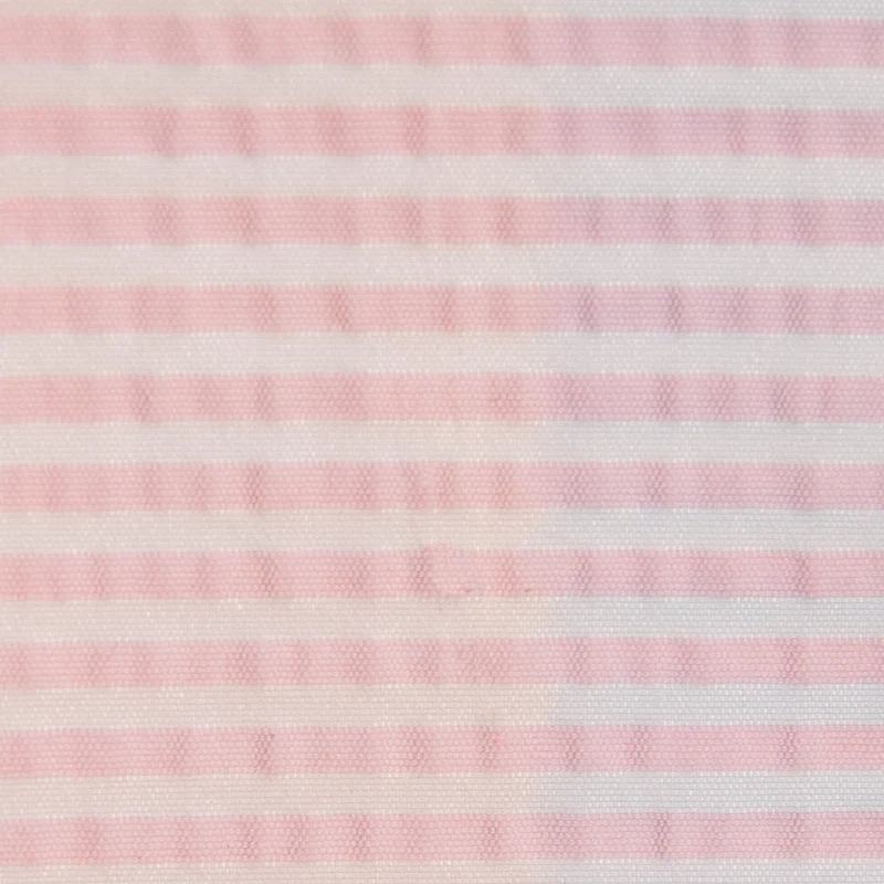 Tela a Rayas Blancas para Bañadores | Rosa Bebé