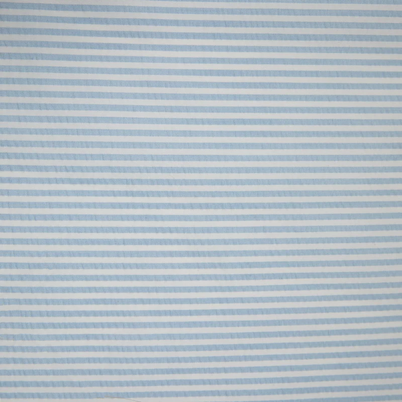 Tela a Rayas Blancas para Bañadores | Azul Bebé
