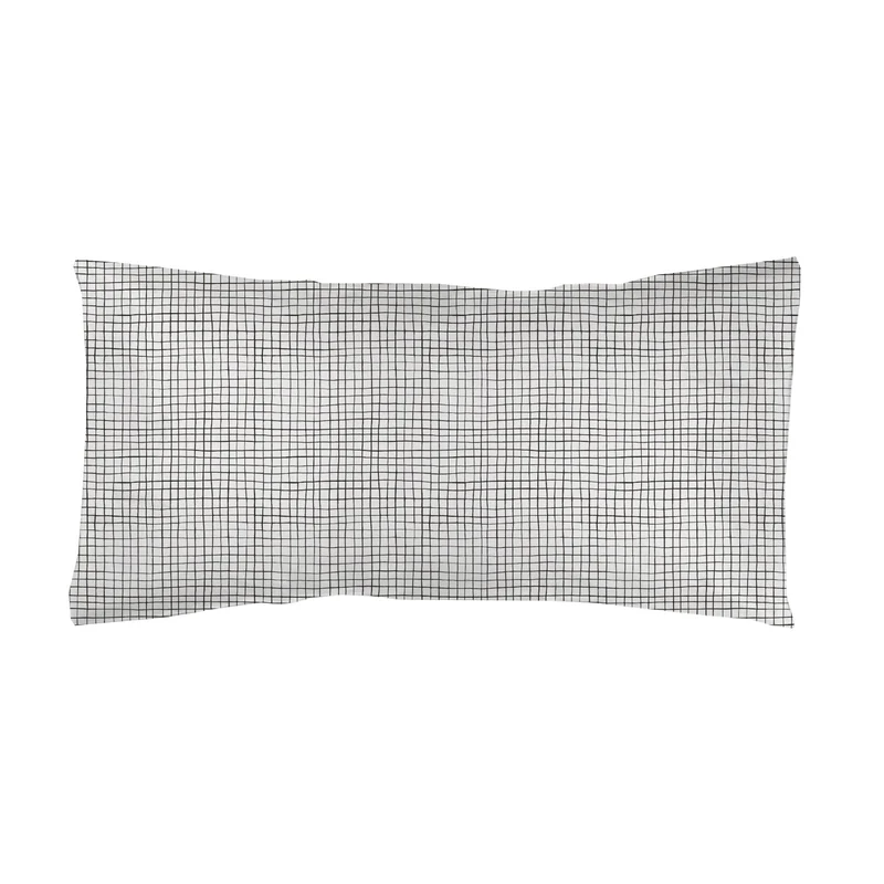 Funda almohada Cuadrícula Negra