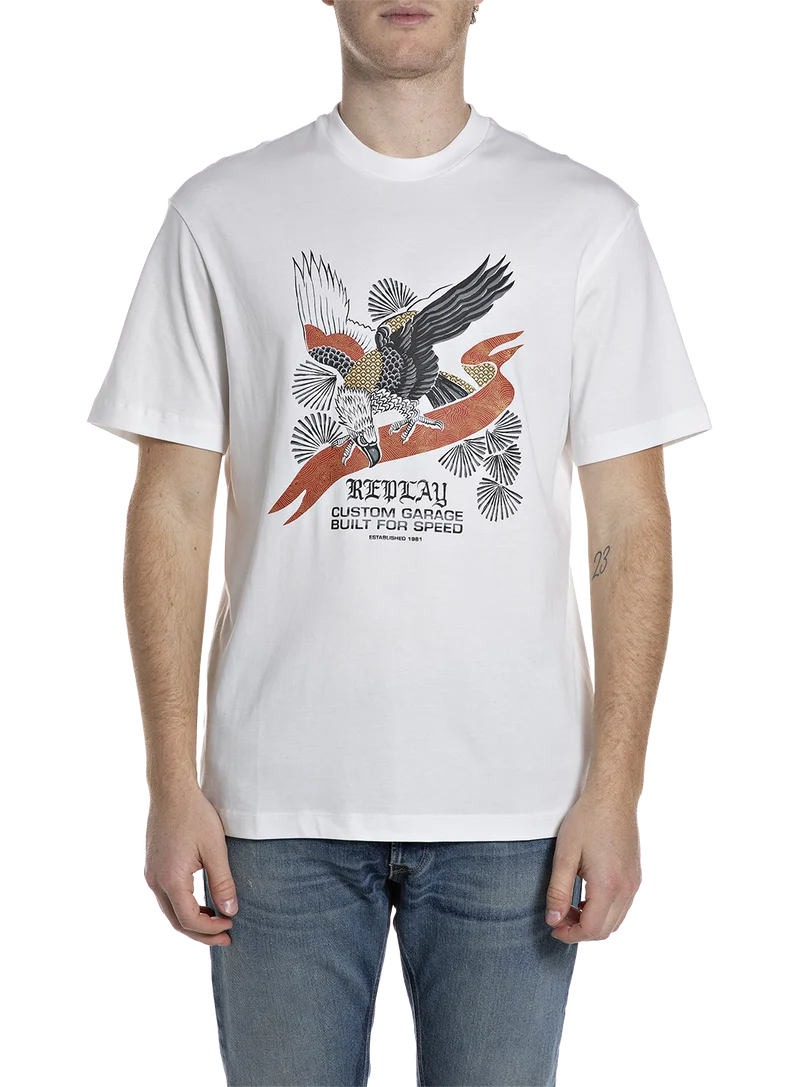 Camiseta De Punto Con Estampado Águila