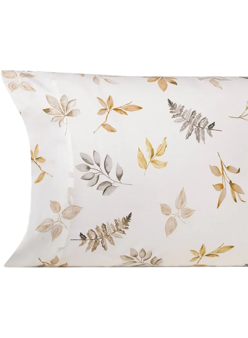 Funda Almohada Algodón Percal 180 Hilos Estampado Hojas