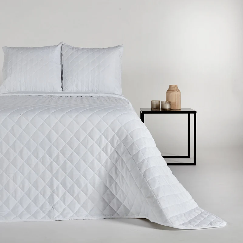 Colcha boutie microfibra deluxe blanco
