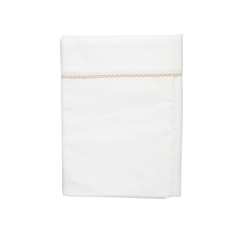 Sábana encimera Recambio Saco Duo Zip Blanco con Biés Beige