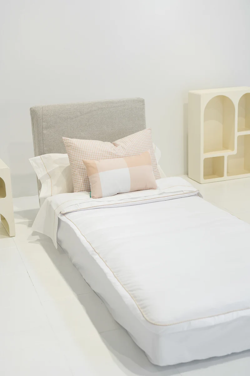 Saco nórdico Duo Zip Blanco con bordón vichy beige