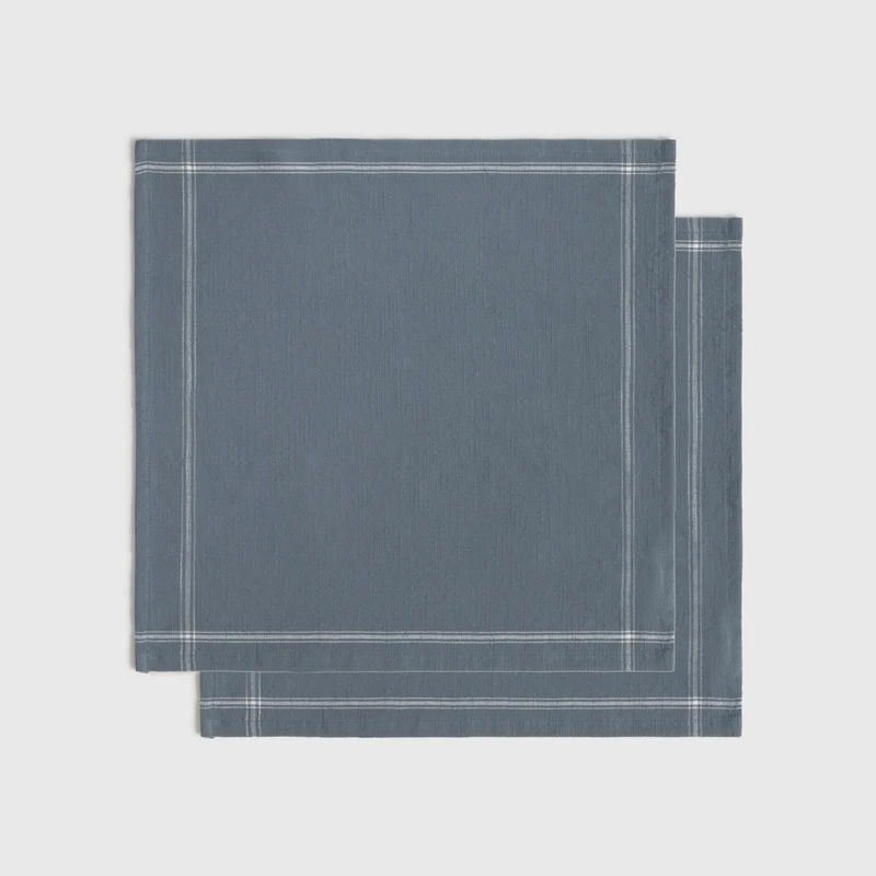 Set de servilletas algodón rayas tejidas Cualo