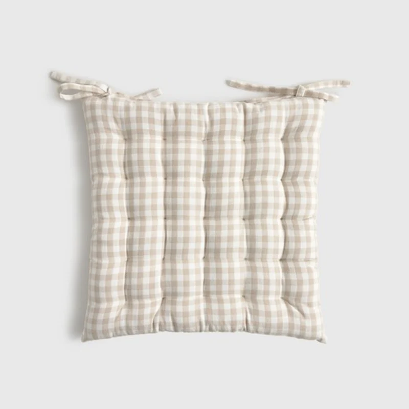 Cojín de silla de algodón cuadros vichy Kimpad