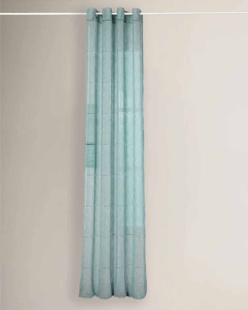 Cortina ollao kenitra semitranslúcida verde tiffany