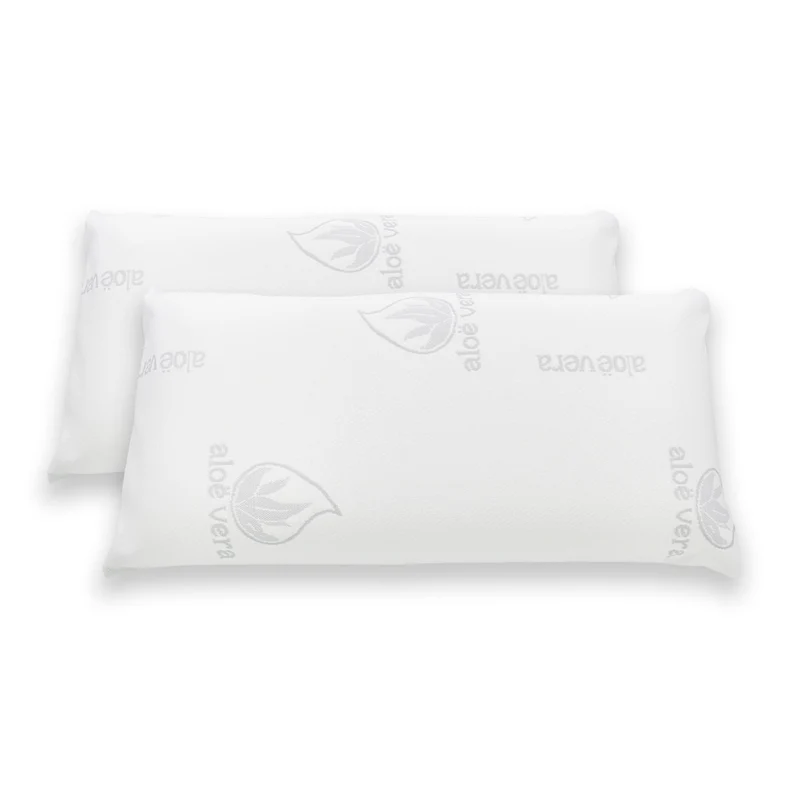 Almohada viscoelástica con tejido de Aloe Vera - Pack de 2 - 75 cm