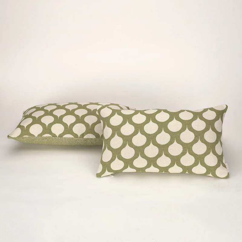 Funda cojín algodón reciclado Astún color verde