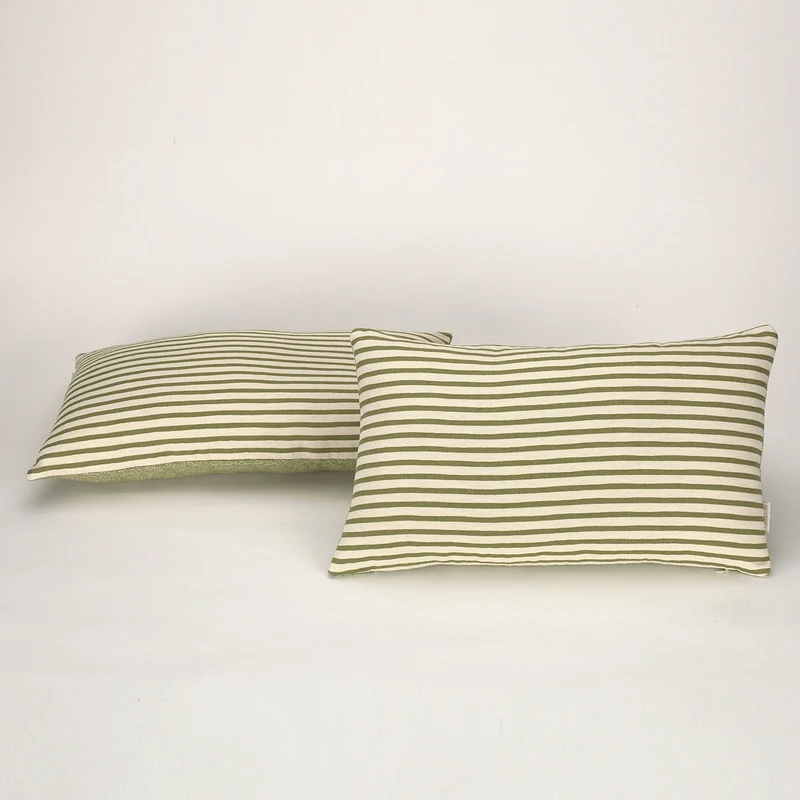 Funda cojín algodón reciclado Jaca color verde